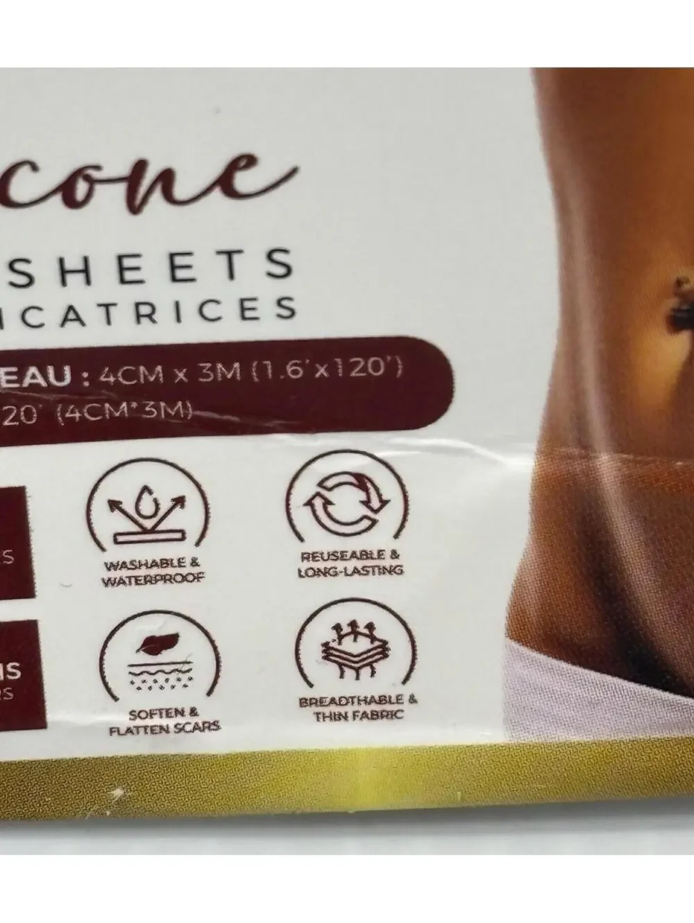 Zeeluxe Silicone Scar Sheets Roll Scar Removal Treatment New Damaged Box 1.6